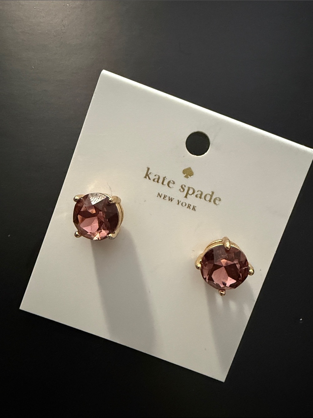 Kate Spade ♠️ Gum Drop studs in Lilac Petal & gold NWT